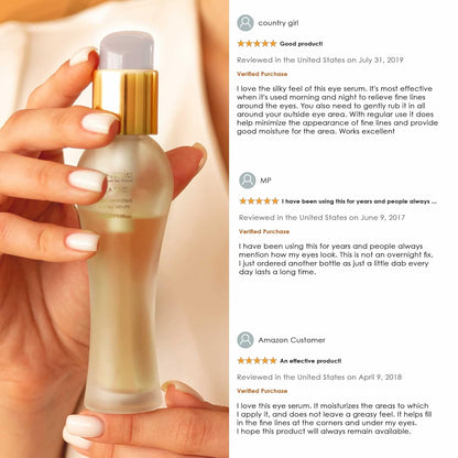 Premier Dead Sea Classic Eye Serum, Hypoallergenic, Age defying, Helps minimize wrinkles, Dark circles, Sagging skin, Reduce bags, with vitamins A & E 1.2 fl.oz