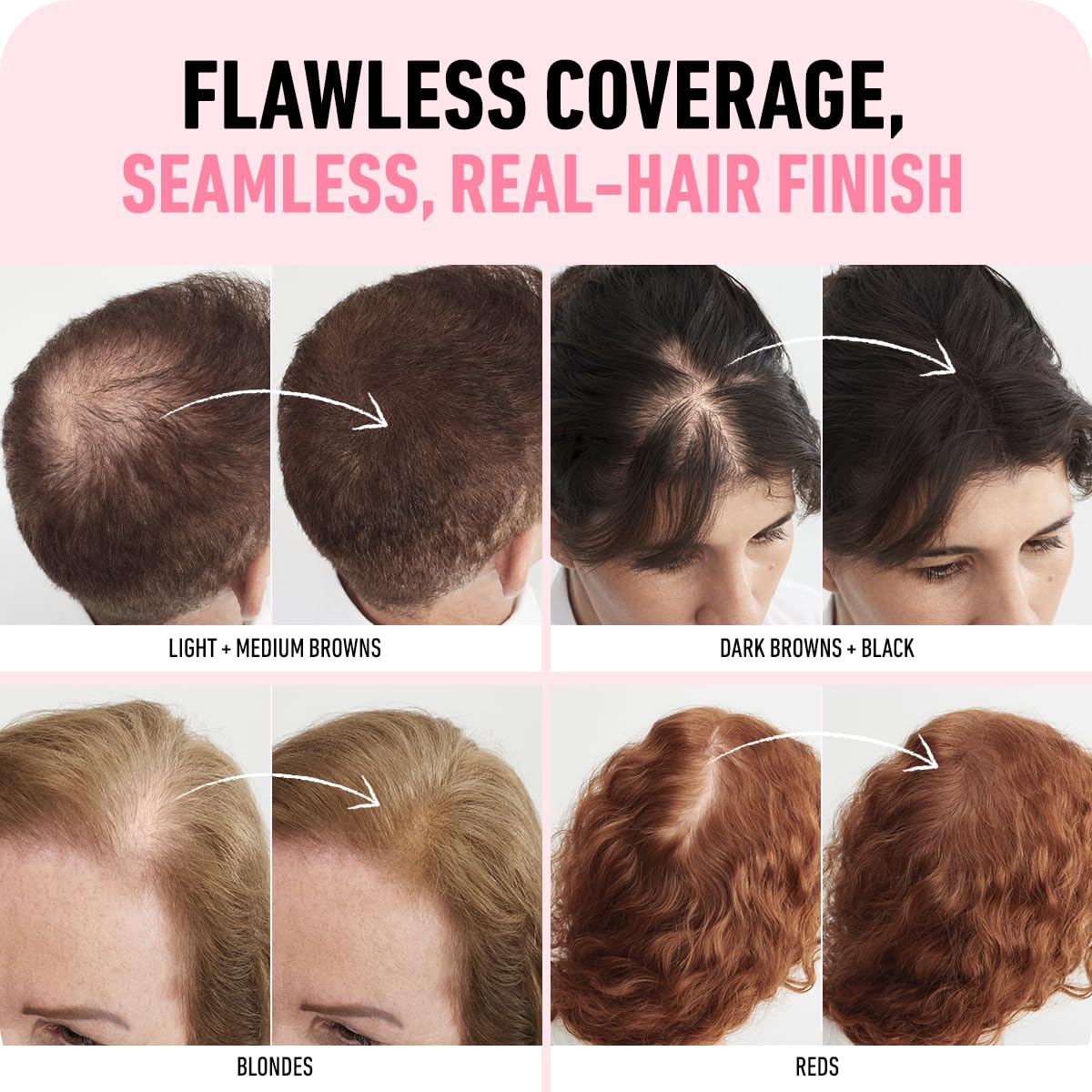 Boldify Hair Fibers Color Sample Kit - Fill In Thinning and Fine Hair for an Instantly Fuller, Thicker Look - 14 Shades for Women & Men - Reds