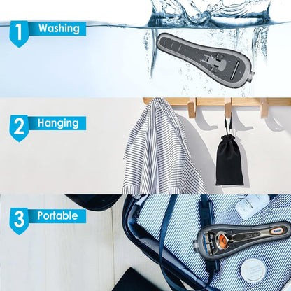 Razor Case Compatible with Gillette Proglide Fusion Men's Razor, Travel Protector Case with Carrying Bag - Black