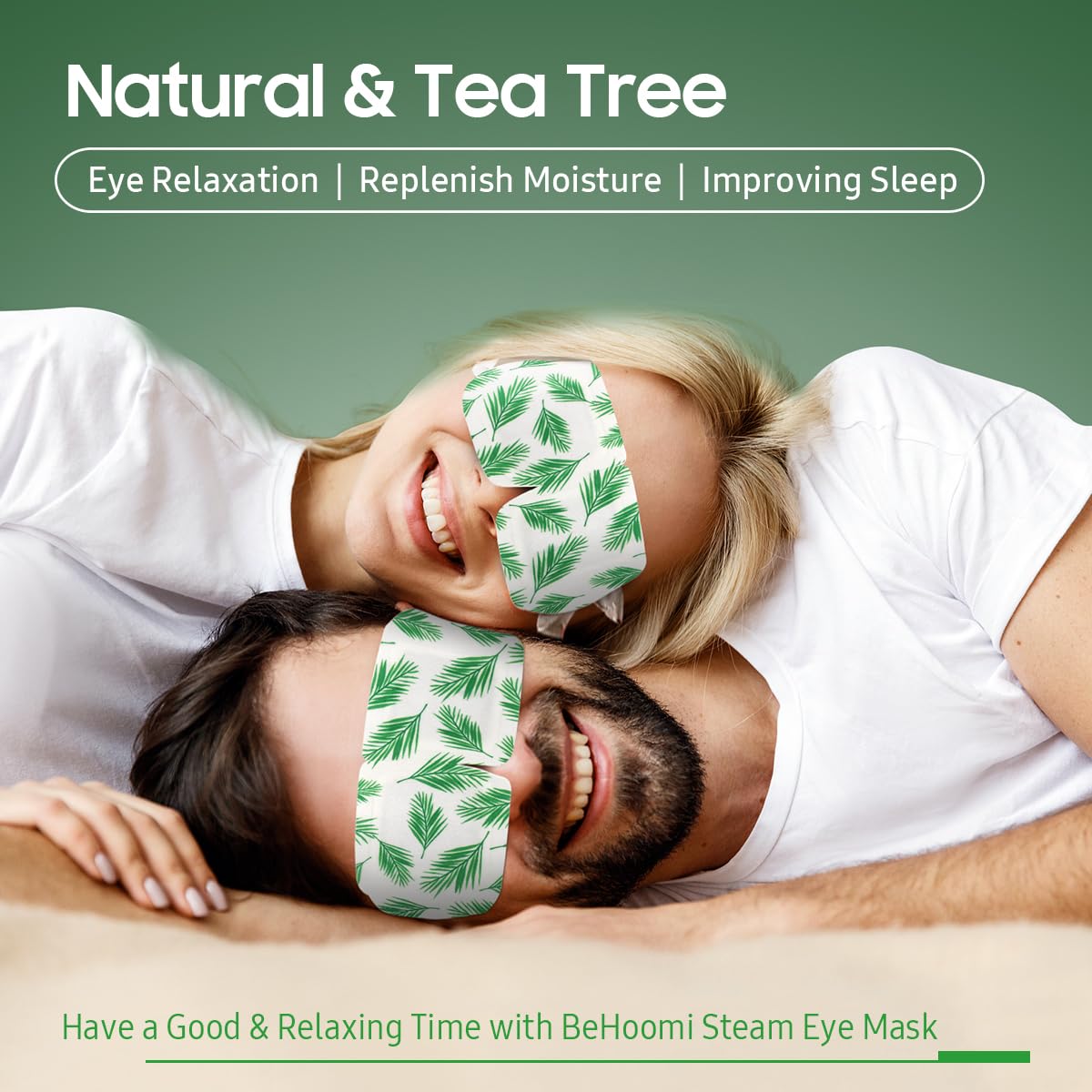 Steam Eye Mask, 10 Packs Heated Eye Mask, Self Heating Disposable SPA Warm Compress for Eyes Sleep Mask, Soothing Moist Heat Eye Masks, Travel Essentials & Relaxation Gifts (Tea Tree Scent)