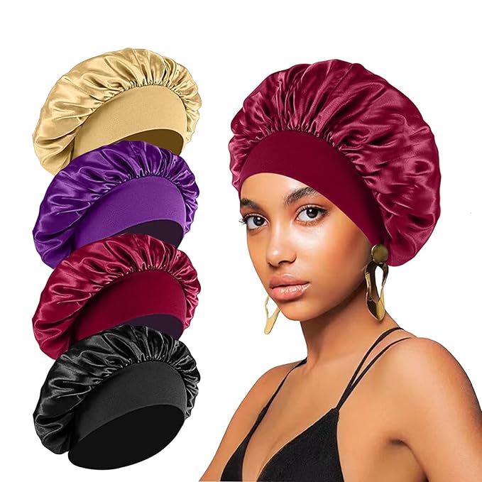 4pcs silk bonnet for sleeping,hair