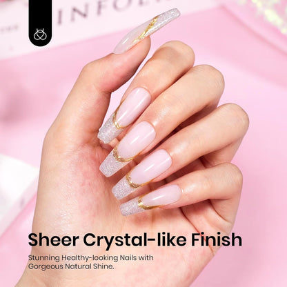 Beetles Nude Gel Nail Polish - 15ml Nude Purple Jelly Gel Polish Neutral Nail Polish Nail Concealer Sheer Translucent Effect Soak Off UV French Nail Art Manicure Salon DIY Gifts for Women