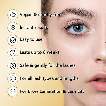 Lash Lift Kit & Brow Lamination Kit Professional Eyelash Perm Kit Semi-Permanent Lash Curling Perming With Detail Instruction Easy For Beginner Achieve Salon-Quality Lash Lift At Home