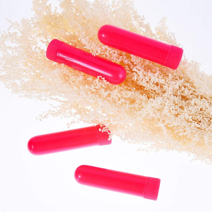 12 Set Essential Oil Inhaler, Refillable Nasal Inhaler Blanks with Unscented Wicks, Assorted Colors