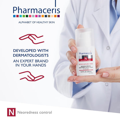 Redness Soothing Cream, Calms Redness, Evens Tone, Facial Moisturizer, Helps Support the Barrier, Skin Care for Sensitive & Red Skin, ACTIVE-CAPILARIL FORTE, 1.01 fl oz