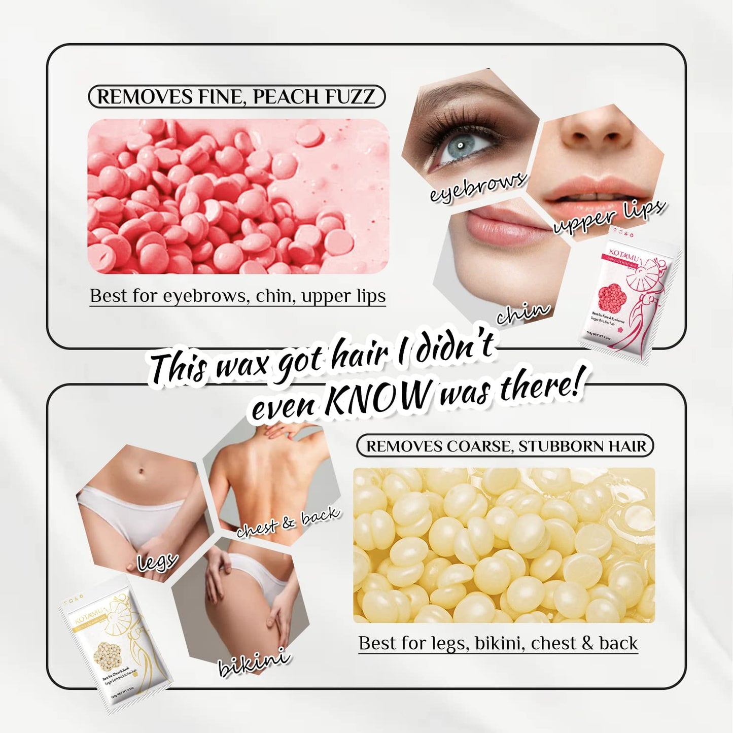 KOTAMU Wax Kit Pink Digital Hair Removal Waxing Kit for Women & Men Hot Wax Warmer Pot for Face, Eyebrow, Body, Brazilian, Bikini, Sensitive Skin Waxing Machine with 25 Accessories for Home Salon