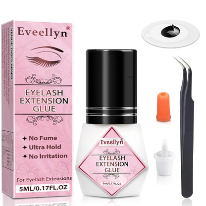 Eyelash Extension Glue, 5ml Lash Extension Glue, 2-3s Drying Time, Retention up to 7-8 Weeks, Power Extreme Waterproof for Professional Use Only