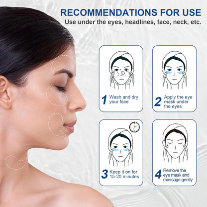 Hyaluronic Acid Under Eye Patches, 60PCS Eye Masks For Dark Circles And Puffiness Eye Gel Pads Deep Hydration Intensive Nourishment Skin Care at Home