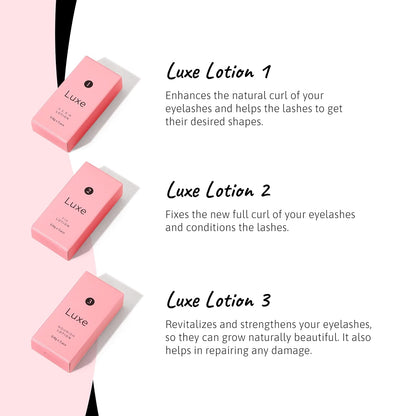 Luxe Lash Lift and Tint Kit – Professional Eyelash Lift and Tint Kit for At-Home Use – Keratin Lash Lamination, Lash Curling & Dye Kit – DIY Lash Perm and Tint Set – 3 Applications – Made in USA