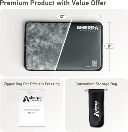 Medium Flexible Gel Ice Packs Reusable - Hot and Cold Soft Ice Packs for Injuries Reusable for Ankle, Arm, Foot, Leg, Back Pain Relief - 8" x 12" - Grey