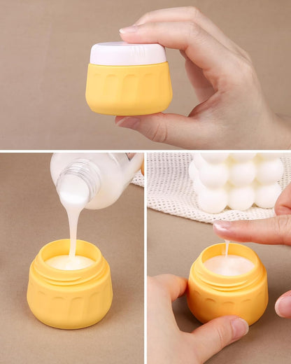 Travel Bottles for Toiletries 8 Pack, Travel Size Toiletries, Tsa Approved Travel Size Containers 3oz, with Travel Essentials Clear Bag, Leak Proof Silicone Squeezable Creams Jars