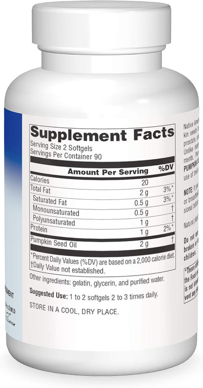 PLANETARY HERBALS Full Spectrum Pumpkin Seed Oil, Botanical Support for The Prostate*, 1,000 mg - 180 Count