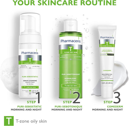 Normalizing Face Toner, Removes Makeup, Helps Refine Pores, Reduces Shine, Refresh & Balance, Sebum Control, for Oily & Sensitive Skin, Alcohol-Free, Puri-SEBOTONIQUE, 6.76 fl oz