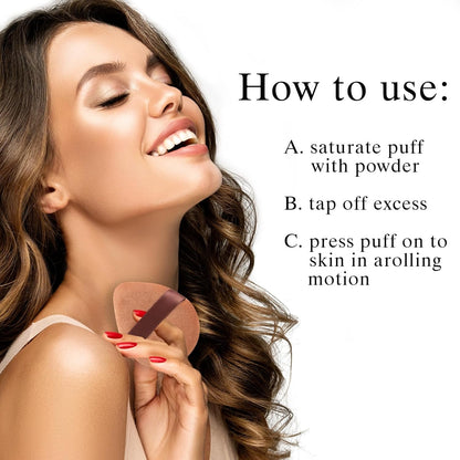 Powder Puff for Face Powder Triangle Beauty Blender Sponge Halo Glow Brown Powder Puff for Flawless Makeup Application