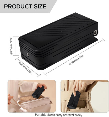 Pill Cutter for Small and Tiny Pills, Professional Aluminum Pill Splitter with Auto Centering Device and 2 Replaceable Stainless Steel Blades, Portable Pill Splitter with PU Case (Black)