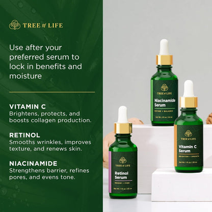Tree of Life Beauty Ceramide Serum Complex - Skin Barrier Serum with Hemp Seed Oil - Nourishing Barrier Serum with Hyaluronic Acid, Niacinamide and Colloidal Oatmeal - Hydrating Serum for Face 1 Fl Oz