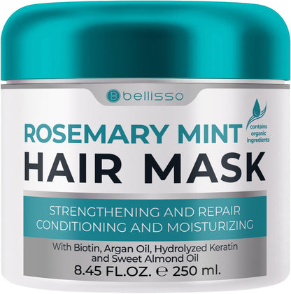 Rosemary Mint Oil Hair Mask - Deep Conditioning Repair Products for Damaged Care - Scalp Moisturizer and Hydrating Treatment for Women and Men - Volume for Extremely Dry, Thin and Frizzy Locks
