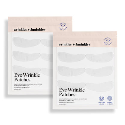 Wrinkles Schminkles Under Eye Wrinkle Patches | Smooth Eye Wrinkles, Crows Feet & Dark Circles Overnight | 6 Pairs Reusable Medical Grade Silicone Patches