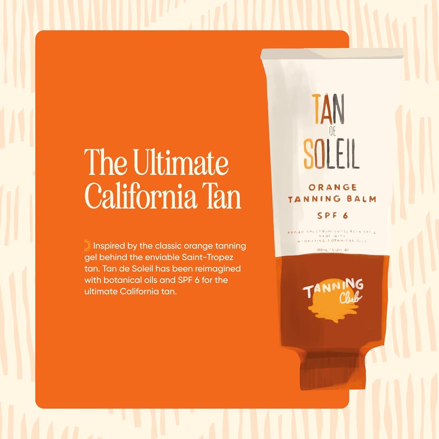 Tan De Soleil Orange Gel - SPF 6 Sun Tanning Lotion - Botanical Formula for Sun-Kissed Glow - 100ml