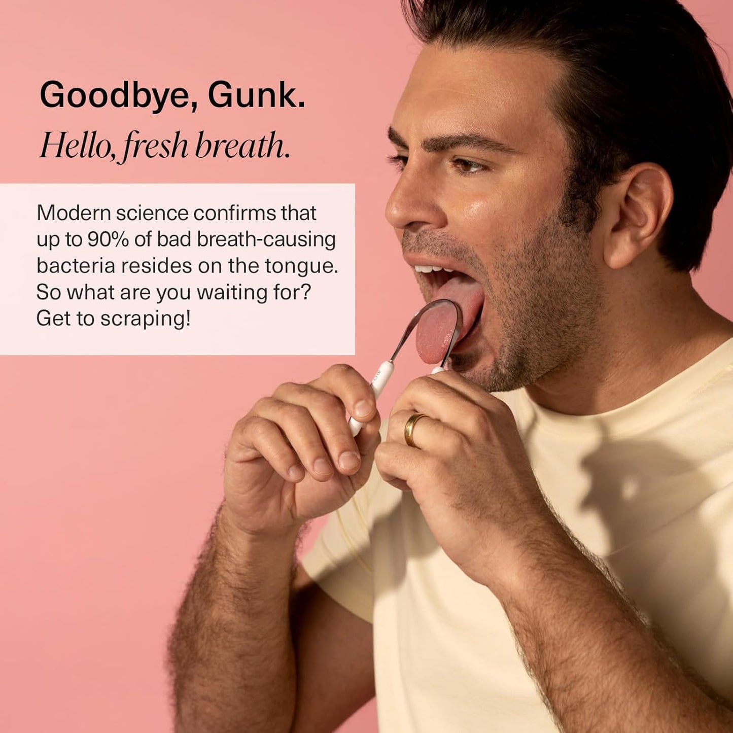 Boka Tongue Scraper for Adults & Kids with Case - Stainless Steel Tongue Cleaner w/Linen Travel Pouch - Scrubber to Remove Tongue Buildup and Freshen Breath (Pack of 2), Green and Pink