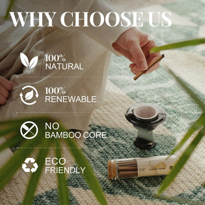 Yoga & Relaxation - Innergy Goose Pear Incense Sticks, Natural Fruity-Herbal Blend Yoga Incense