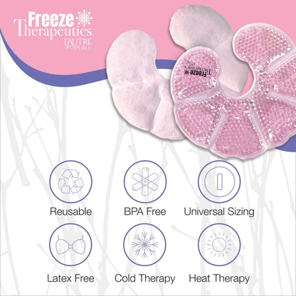 USA Merchant | Hot/Cold Plush Breast Gel Bead Packs by L'AUTRE PEAU Set of 2 Relief for Breastfeeding, Nursing Pain, Mastitis, Engorgement, Swelling, Plugged Ducts | Boost Milk Let-Down & Production