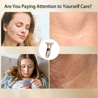 8 Modes&3 Color Facial-Massager-Device(Gold)