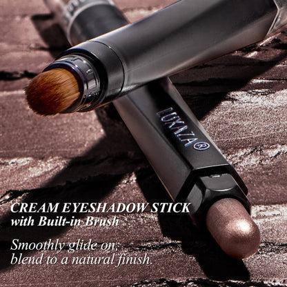 Brown Eyeshadow Stick Makeup 6PCS Set, Neutral Eyeshadow Palette Metallic Shimmer Matte Cream Eye Shadow Eyeliner Brightener Pencil Crayon - TAUPE MAUVE