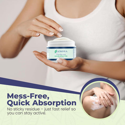 Sombra Warm Pain Relief Gel, Warm Relief for Arthritis and Chronic Pain Pre-Workout Muscle Rub Vegan Formula Free of Artificial Fragrances, Dyes, NSAIDs, Wax, Petroleum, Alcohol - 4oz (2 Pack)