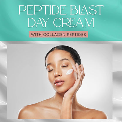 Peptide Blast DAY CREAM Packed with Collagen Peptides, and Vitamins C & E – For Face & Neck - 1oz.