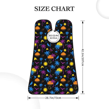 Waterproof Beard Grooming Bib, Tropical Palm Tree Beach Sun Art Shave Bib, Non-Stick Hair Catcher for Shaving Trimming, Apron Essential for Men Dad