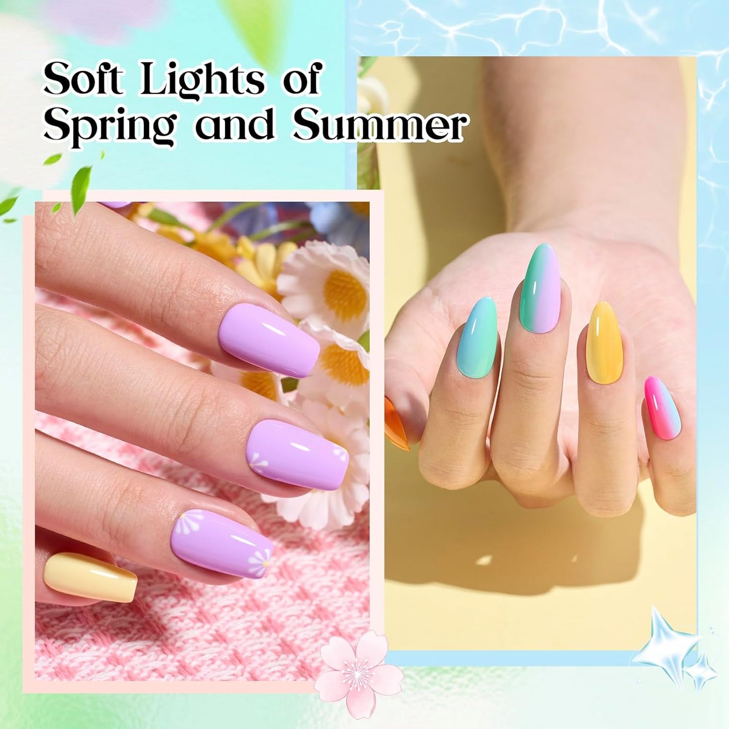 Beetles Gel Nail Polish Seasons Impressions Collection - 25 Colors Uv Gel Nail Kit Brown Burgundy Black White Red Pink Nude Green Purple Blue Glossy Matte Glitter Top Base Coat Gifts for Women