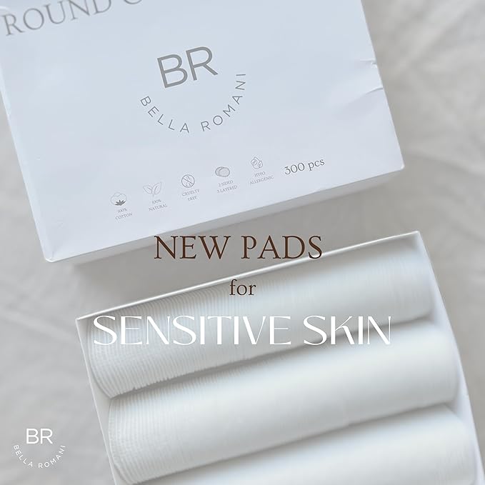 Cotton rounds makeup remover pads