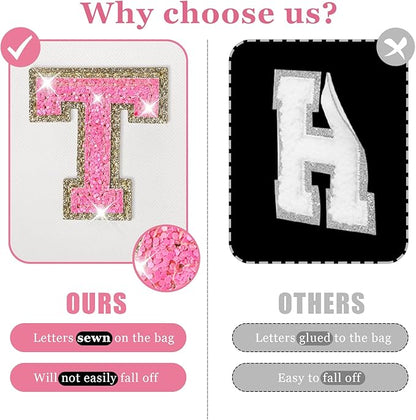 Personalized initial letter makeup bag,