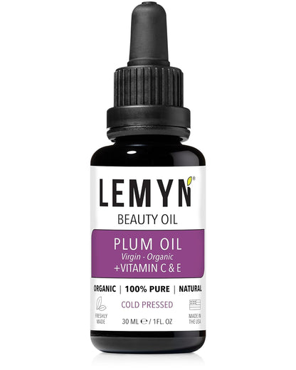 Plum Kernel Face Oil |Supercharged with Vitamin C & E | Freshly Made | Luxurious Hydration & Glow | Organic & Natural | Handcrafted Freshness from Santa Barbara, CA