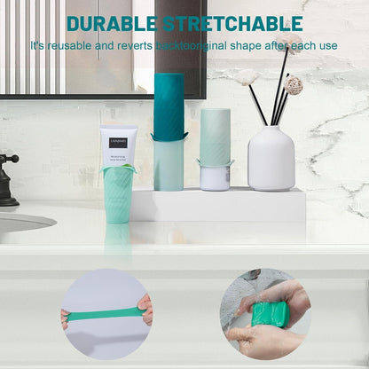 Bottle Covers for Travel, Leak Proofing, Travel Size Container Silicone toiletry sleeves, Leak Locks Travel Accessories for Shampoo Wash Body Bottles and other beauty and personal care(8pcs)