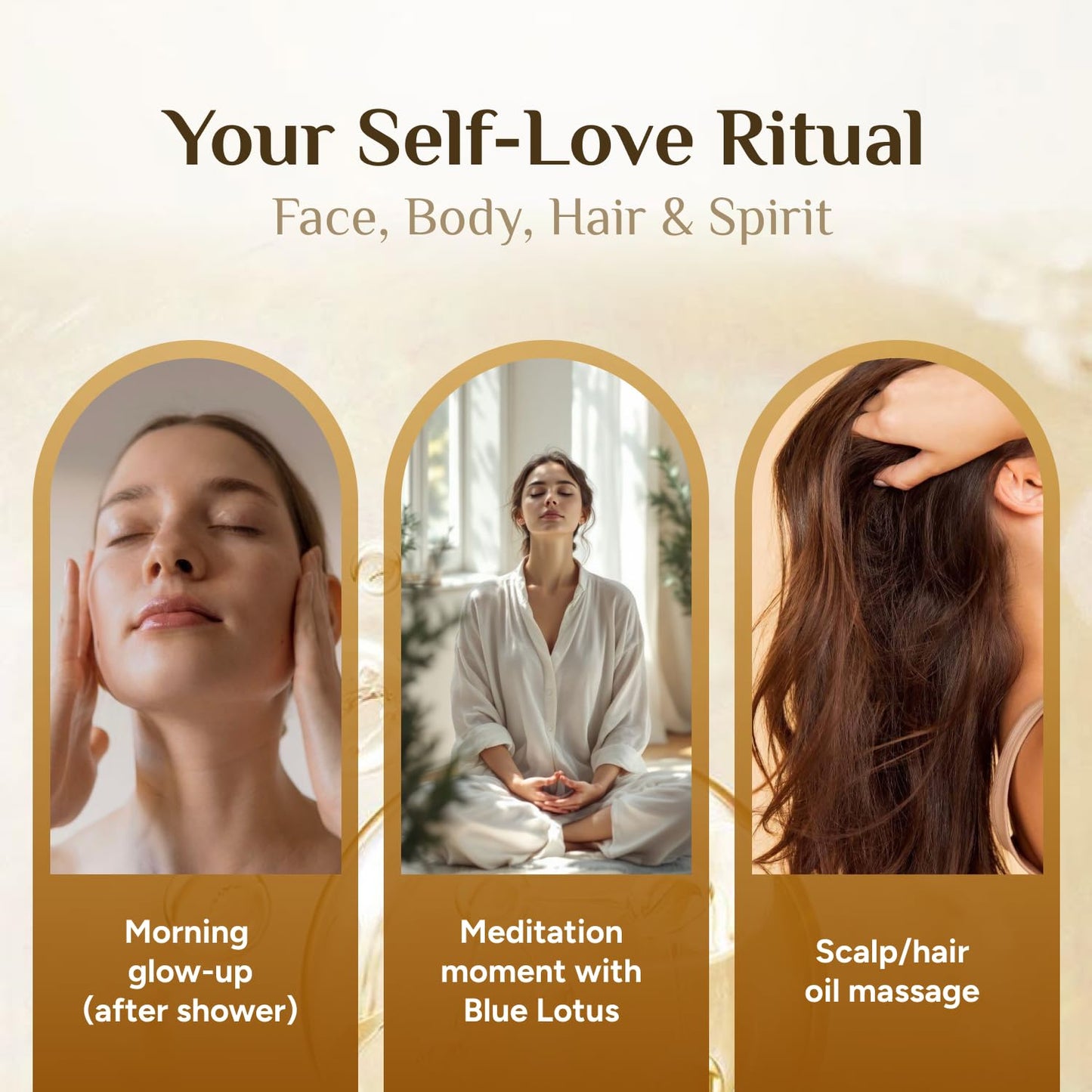 Pure Organic Moringa Oil with Blue Lotus Flower – Deep Hydrating & Anti-Aging Ritual Oil for Skin, Hair & Nails – Premium 100% Cold Pressed Moringa Seed Extraction, Nourishes & Hydrates Skin 2oz.