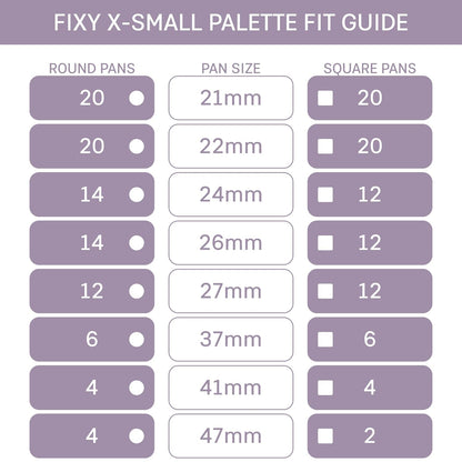 FIXY Extra Small Magnetic Makeup Palette | 4.8"x4.0" Clear-Top Organizer – Depot, Organize & Declutter Eyeshadow, Blush & More – Travel-Friendly, Customizable & Portable