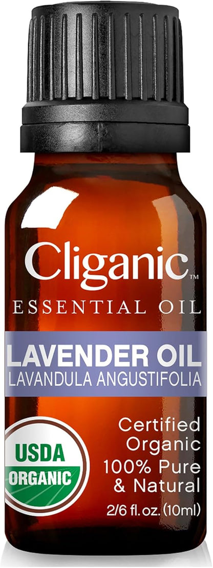 Cliganic Organic Lavender Essential Oil - 100% Pure Natural Undiluted, for Aromatherapy Diffuser | Non-GMO Verified (Packaging May Vary)