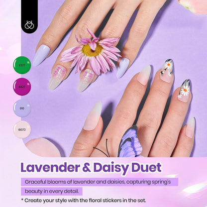 beetles Gel Nail Polish Set - 40 Pcs 36 Colors Nail Polish Kit Pink Red Green Blue Color Gel with Base&Glossy Matte Top Coat UV LED Petal Symphony Collection Nail Art Halloween Gifts for Women