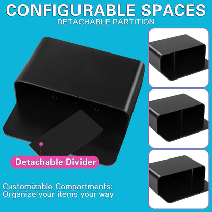 Grtard 4 PCS Magnetic Pen Holder, Black Magnetic Marker Holder for Whiteboard, Magnetic Dry Erase Marker Holder, Magnetic Pen Holder for Refrigerator, Magnetic Pencil Holder, Magnet Locker Organizer