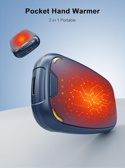 Hand Warmers Rechargeable 2 Pack, Rechargeable Hand Warmer, Pocket Portable Electric Hand Warmer, Reusable Handwarmers, A Winter Christmas Hand-Warming Gift for Work, Camping, Golf, and Hunting