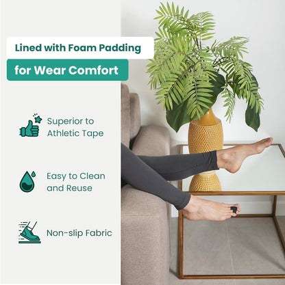 Welnove Hammer Toe Straightener - 8 Pack Broken Toe Wraps - Hammer Toe Corrector for Women - Toe Splints for Crooked Toes, Curled Toes, Bent Toes - (Small, Black)