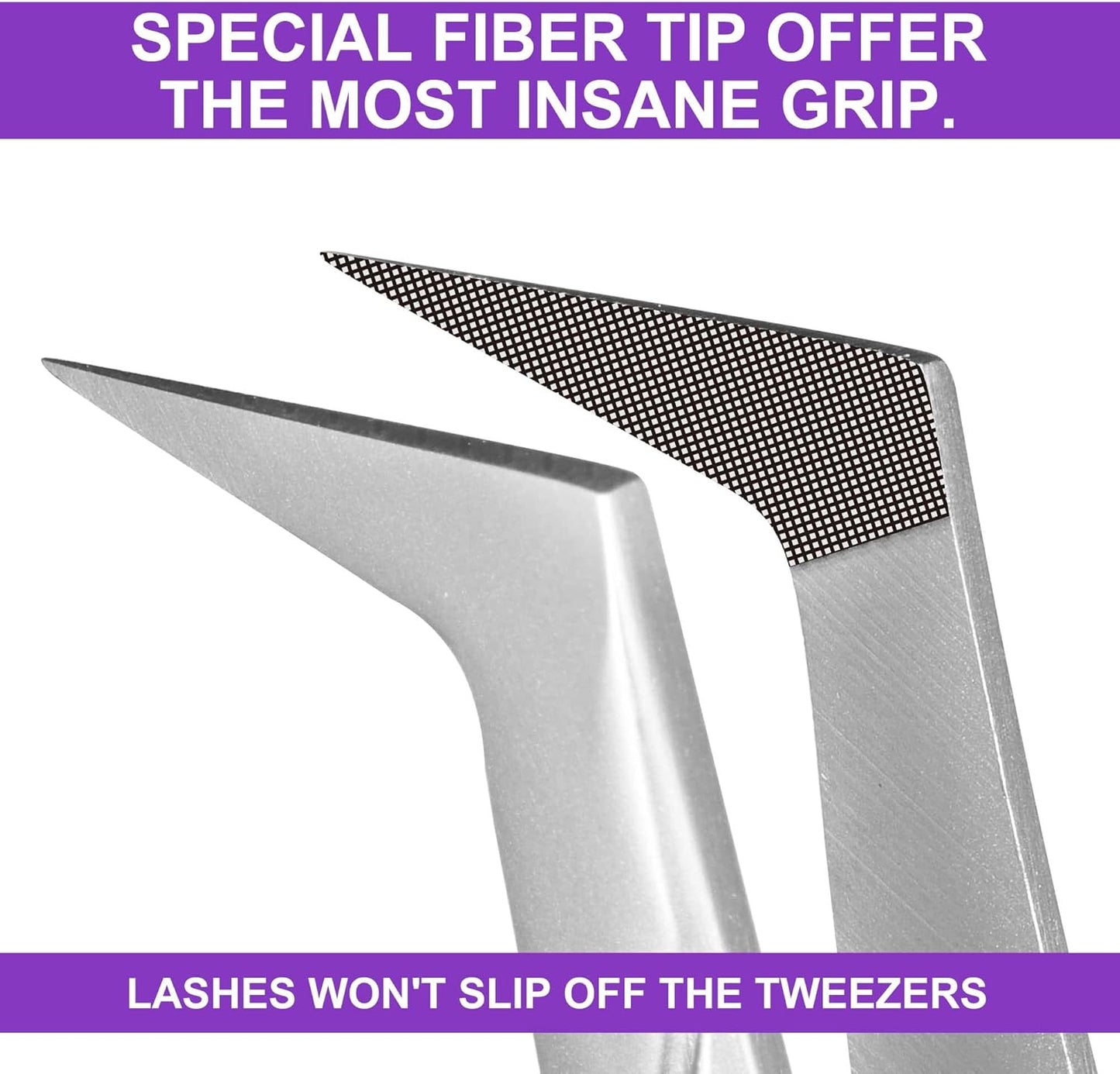 Fiber Tip Lash Tweezers For Eyelash Extension 4 Pcs Tweezers Professional Artist Tech Work Kit Tools,Best Volume Eyelash Lashes Extensions Precision Supplies Volume Boot 90 45 Degree(Silver)