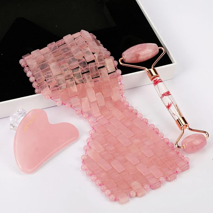 Rose quartz eye mask &
