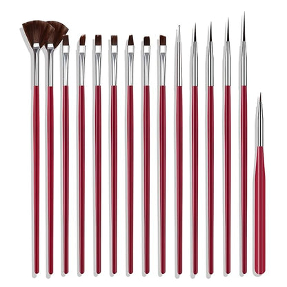 Auocattail 15 pcs nail brushes