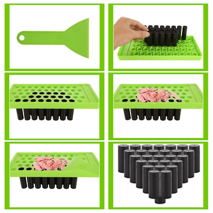 150 Pack Empty Lip Balm Tubes, 5ml/5g Plastic Lipsticks Filling Containers with Filling Tray and Spatula, Lip Balm Tube with Caps for Women Girl DIY Handmade Chapstick, Lipsticks, Black