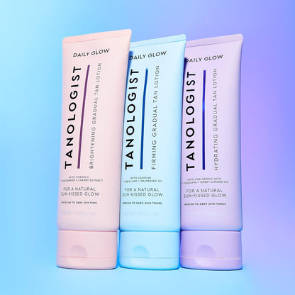Tanologist Hydrating Daily Glow Body Lotion- Medium/Dark, Gradual Tanning Lotion, No Fake Tan Smell, Streak-Free & Natural Looking Self Tanner, Moisturizing, Vegan, 8.45 fl. oz/250 ml Tube