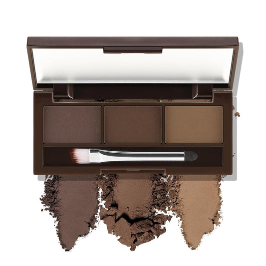 3 Colors Eyebrow Powder Set, Brow Powder Makeup Palette, Defining and Sculpting Brows, Waterproof Eye Contour Kit with Brush Applicator