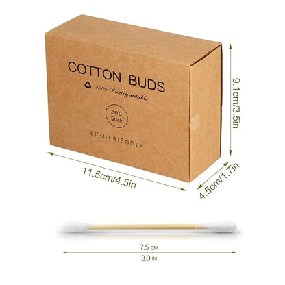 Bamboo cotton swabs 400 count